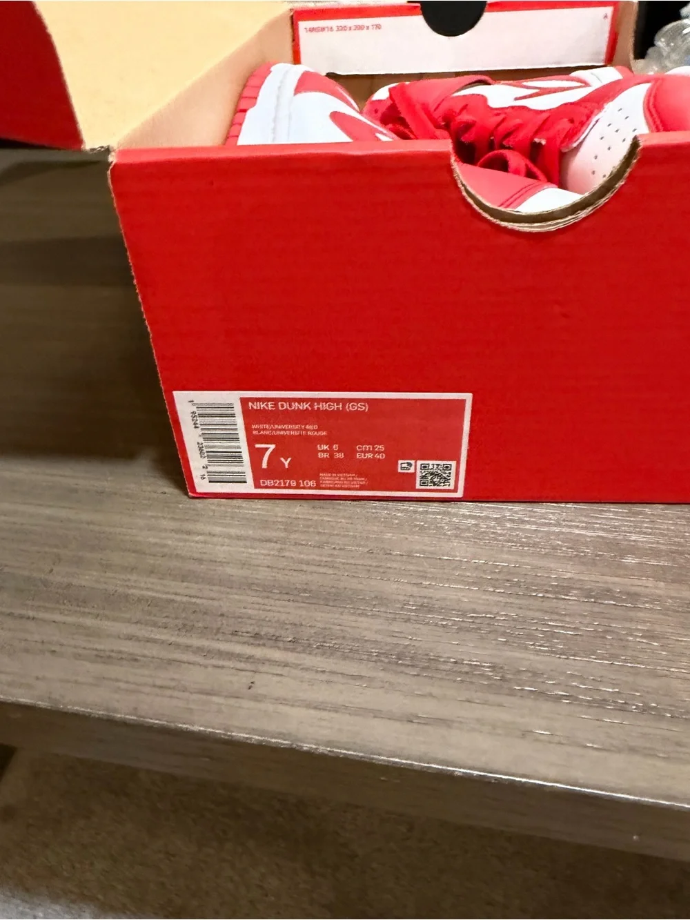 Nike Youth Red & White High-Top Sneakers - Youth Basketball Style